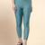 Teal Microfiber elastane stretch soft cropped leggings with ultrasoft waistband