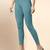 Teal Microfiber elastane stretch soft cropped leggings with ultrasoft waistband