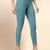 Teal Microfiber elastane stretch soft cropped leggings with ultrasoft waistband