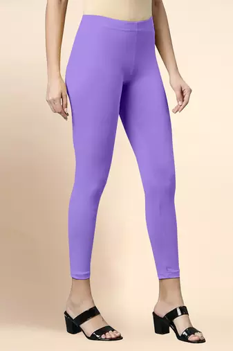 WaveBlue Microfiber elastane stretch soft cropped leggings with ultrasoft waistband