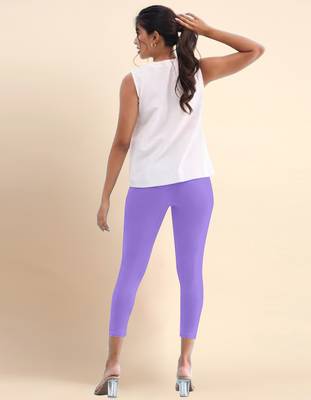 WaveBlue Microfiber elastane stretch soft cropped leggings with ultrasoft waistband 4