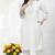 White embroidered rayon kurta Pant