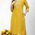 Yellow embroidered rayon kurta Pant