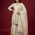 Cream georgette sharara set with intricate embroidery