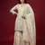 Cream georgette sharara set with intricate embroidery