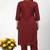 Red plain rayon kurta Pant