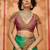 green silk blend blend saree with blouse piece