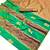 green silk blend blend saree with blouse piece