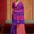 purple silk blend blend saree with blouse piece