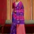 purple silk blend blend saree with blouse piece