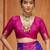 purple silk blend blend saree with blouse piece