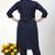 Navy plain rayon kurta Pant