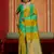 yellow silk blend blend saree with blouse piece
