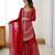 Zarmina Aura Thread Embroidered Red Georgette Palazzo Set