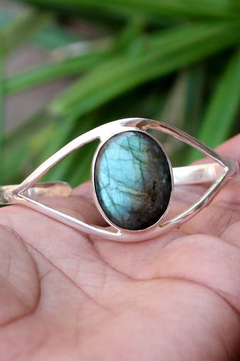 Labradorite bracelet | handmade 925 sterling silver jewelry  spiritual healing bracelet