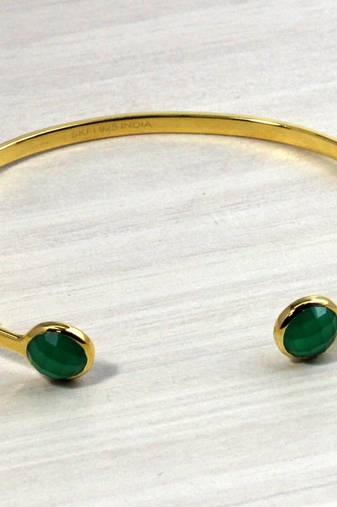 Green onyx bracelet | handmade 925 sterling silver jewelry | healing crystal bracelet