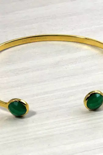 Green onyx bracelet | handmade 925 sterling silver jewelry | healing crystal bracelet