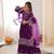 Elara Noor Cording Embroidered Purple Velvet Sharara Set for Winters