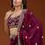 Plum Color Sequence And Zari Embroidery Work Fendy Chiffon Saree