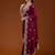 Plum Color Sequence And Zari Embroidery Work Fendy Chiffon Saree