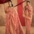 peach model cotton saree with pashmina weaving | party, festive & wedding wear