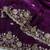 Plum Color Beads And  Sequence Embroidery Work Space Silk Blend Saree