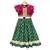 woven brocade half sleeves embellished top with printed lehenga-pink & green