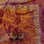 Orange Color Jarkhan Diamond Work Space Silk Saree