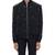 Black embroidered woolen blends jacket