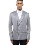 Grey woolen blends blazer