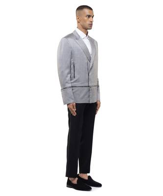 Grey woolen blends blazer 3