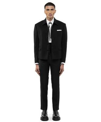 Black woolen blends blazer 2