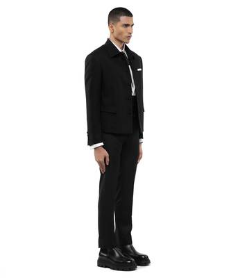 Black woolen blends blazer 3