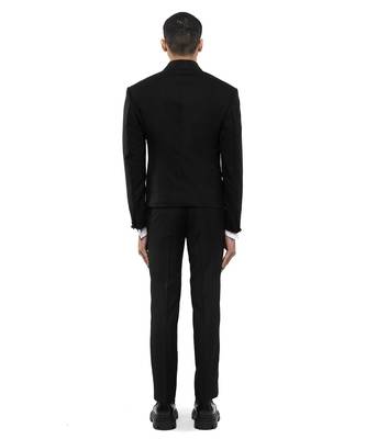 Black woolen blends blazer 4