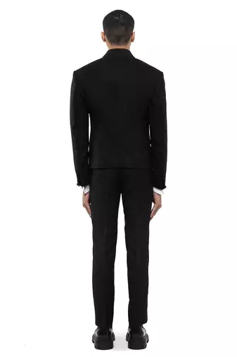 Black woolen blends blazer