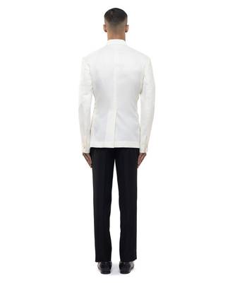 White polycotton bandhgala set 4