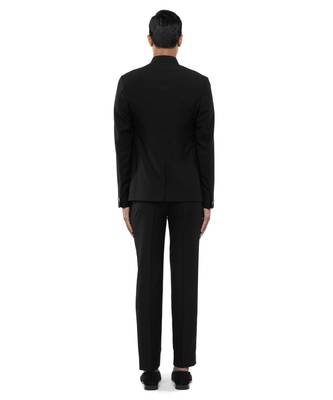 Black velvet bandhgala set 4