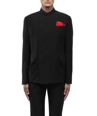Black velvet bandhgala set 5