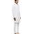 White embroidered silk sherwani set
