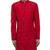 Red embroidered silk sherwani set
