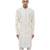 White embroidered silk sherwani set