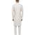 White embroidered silk sherwani set