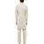 White embroidered silk sherwani set
