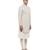 White embroidered silk sherwani set