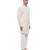 White embroidered silk sherwani set