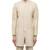 Beige embroidered silk sherwani set