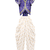 woven half sleeves embellished top with dhoti-purple & white