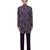 Purple embroidered silk sherwani set