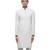 White embroidered silk sherwani set