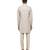 Beige embroidered silk sherwani set